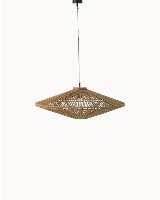 Sienna Hanglamp – Metaal en Jute, Bruin, Ø93 cm
