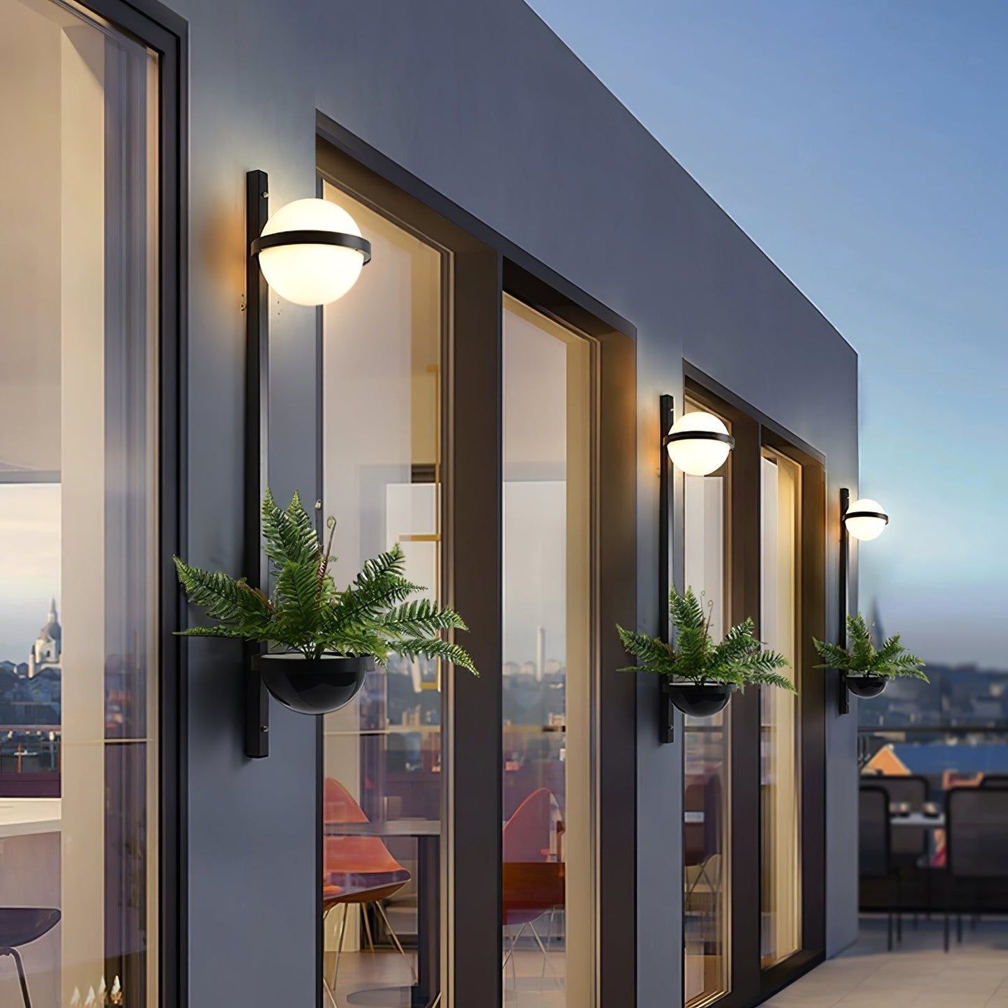 AuroraGlow – Elegante Solar-Wandlamp voor Buiten