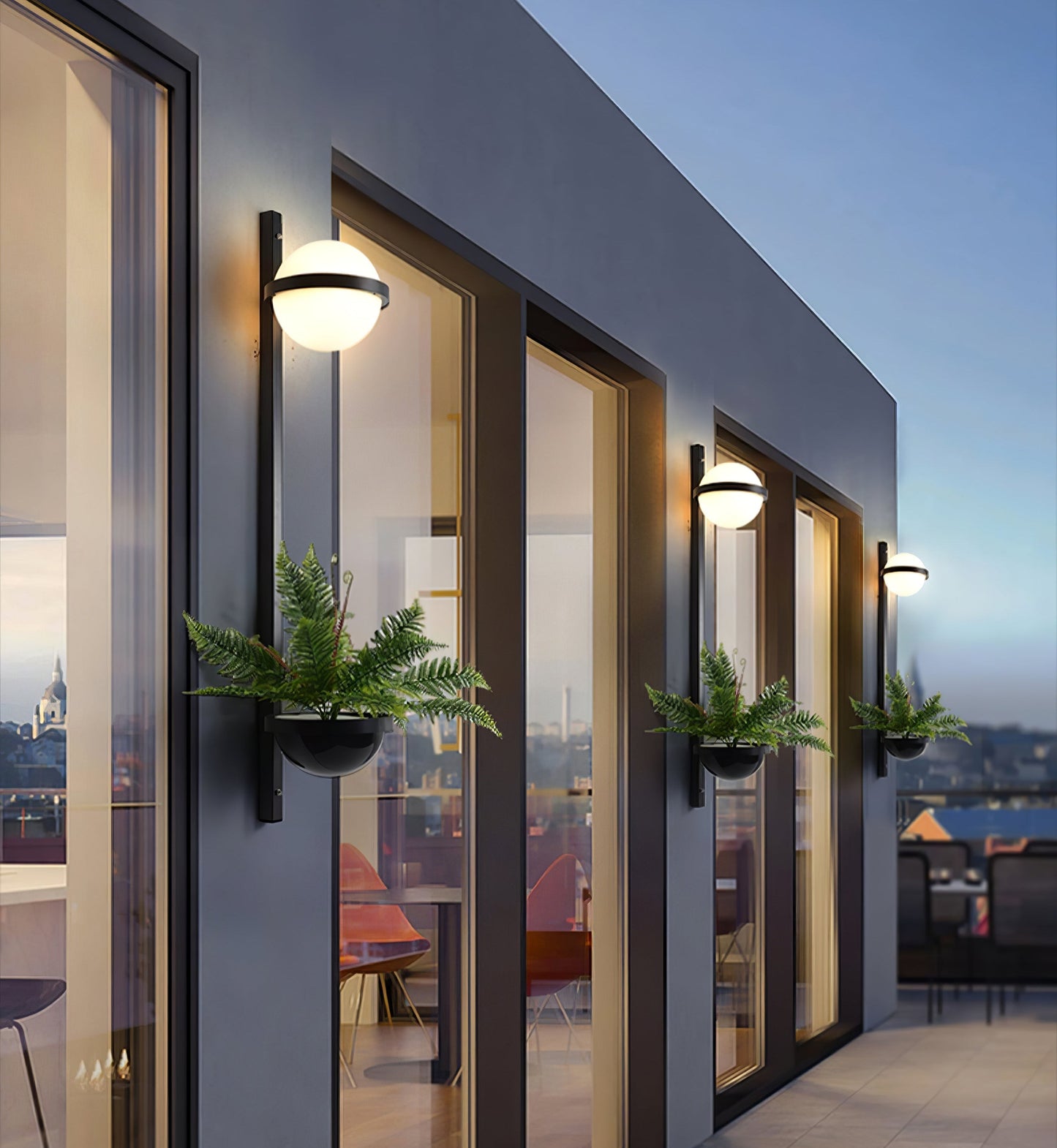 AuroraGlow – Elegante Solar-Wandlamp voor Buiten