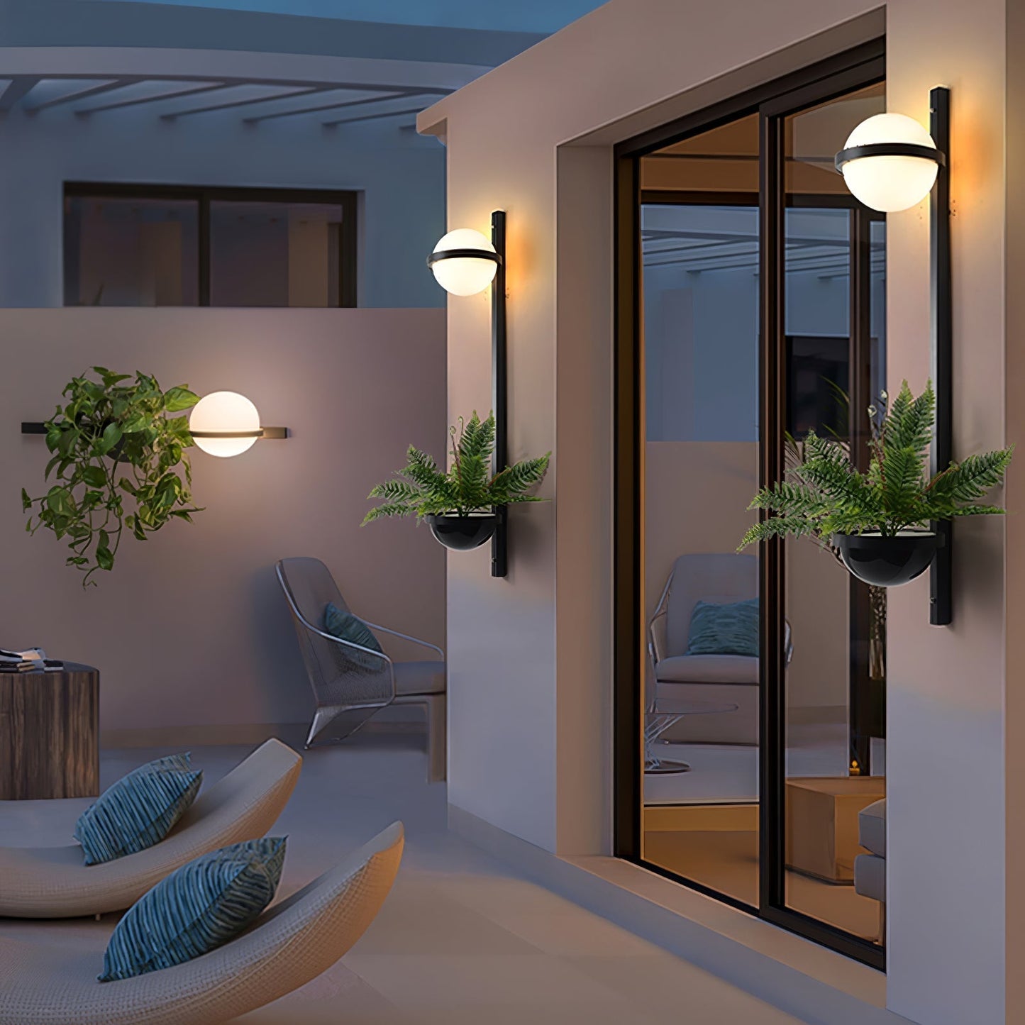 AuroraGlow – Elegante Solar-Wandlamp voor Buiten