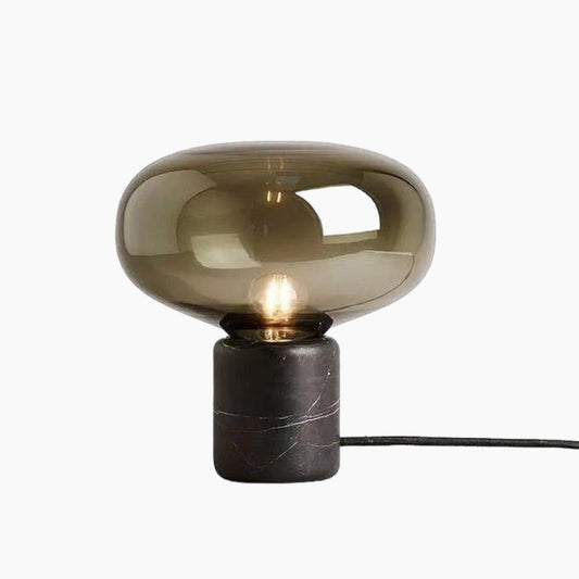 Amberis – Elegante Tafellamp van Glas, Keramiek & IJzer