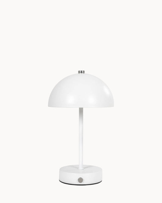 Holt – Oplaadbare LED Tafellamp van Staal in Wit (Modern Design)