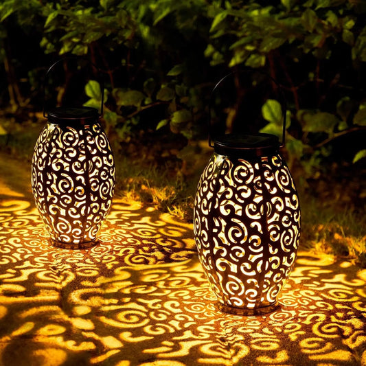 Lunavia – Solar Staande Lantaarn met Decoratief Patroon