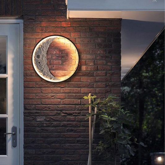 Lunara – Moderne LED-Wandlamp in Mondvorm (IP65, Waterdicht)