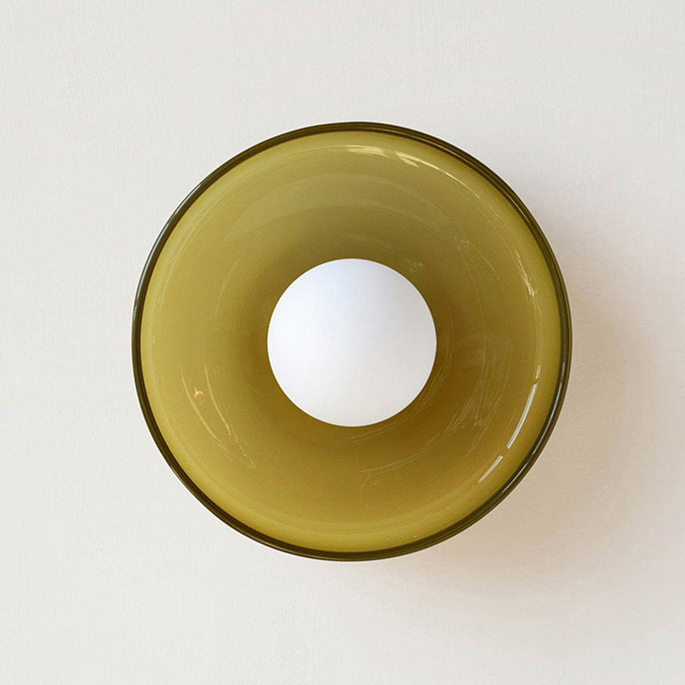 Amber Glow - Moderne plafondlamp met amberkleurig glas (25-35 cm, G9 LED)