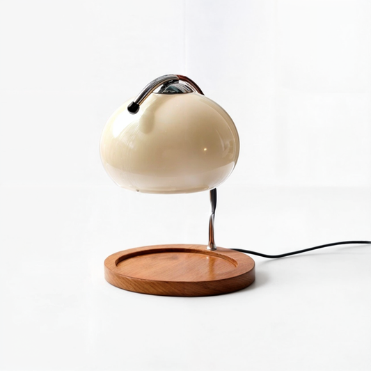 Lumea Vintage – Glas Tafellamp met Kaarswarmer in Bauhaus-Stijl