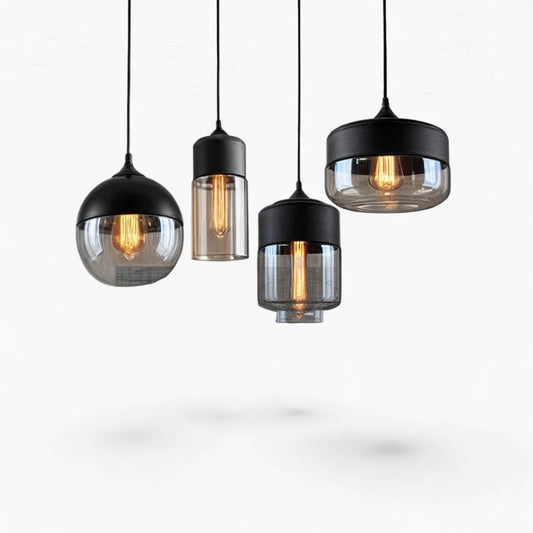 Noah Hanglamp – Modern Scandinavisch, Glas & Hout, E27, 220V