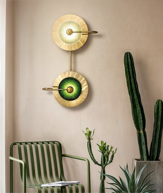 Nordhavn - Scandinavische wandlamp in messing en glas
