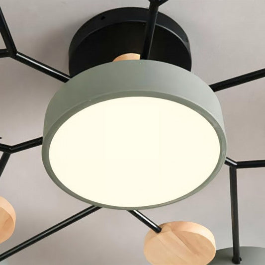 NordicBranch – Scandinavische LED Plafondlamp met Vertakte Schijven