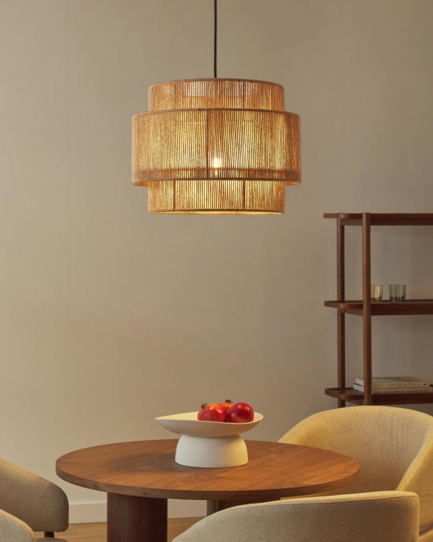 Elara Hanglamp – Jute met Natuurlijk Uiterlijk, Ø30 cm, H45 cm